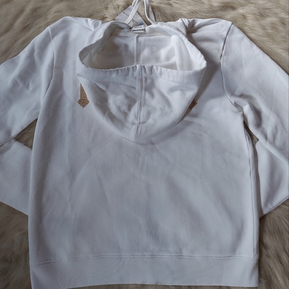 NWT Zadig & Voltaire Comfy Rock Studs Zip Up Hoodie Blanc - Picture 4 of 13